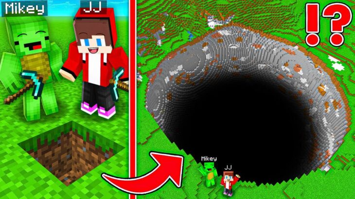 HOW JJ and Mikey DIG TO THE EARTH ?! – in Minecraft Challenge Maizen !