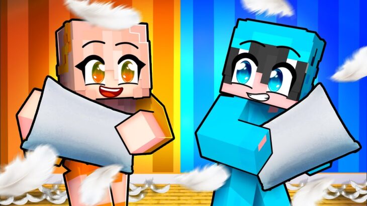 Hice una PIJAMADA Solo con ABI en Minecraft!
