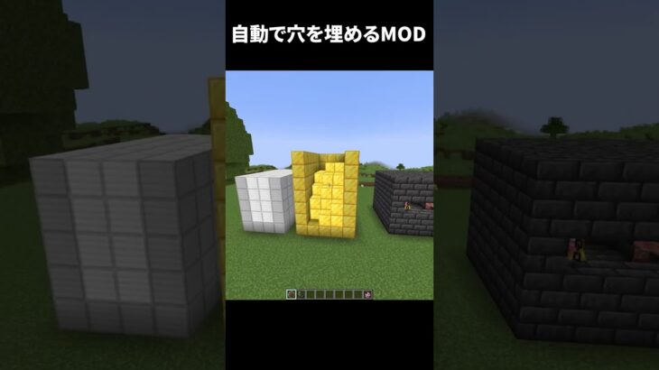 穴埋めMOD #マインクラフト #マイクラ #shorts