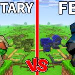 Mikey and JJ Left MILITARY vs FBI Village in Minecraft (Maizen)