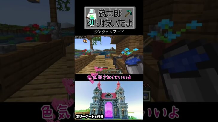 タンクトップ…？ #鶴太郎 #Minecraft #マイクラ