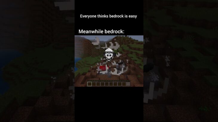Minecraft bedrock is not easy 😨 #minecraft #viral #youtubeshorts