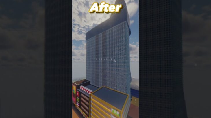 【マイクラ建築】大都会！中心都市の高層ビルをリニューアルしてみた！ #Minecraft #minecraft #マイクラ #マインクラフト #マイクラ街づくり #街作り #マイクラ建築