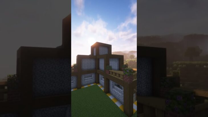【Minecraft】【建築】青いとんがり屋根の家　#minecraft #minecraftbuilding #マイクラ #マインクラフト #ゲーム