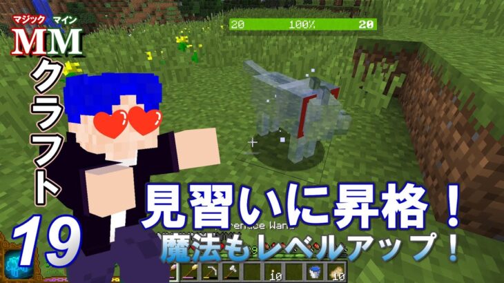 １９【マイクラ魔法Mod】魔法の熟練度アップ！使える魔法はいかほどか