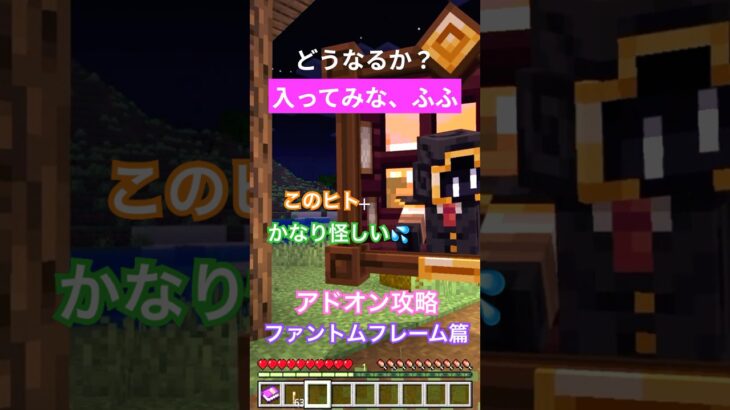 【マイクラ アドオン情報】魔法の絵画『ファントムフレーム』でワープを試みる 実践篇 無料アドオンだが、サバイバルでも役立つのか？？// Phantom Frames add-on #shorts
