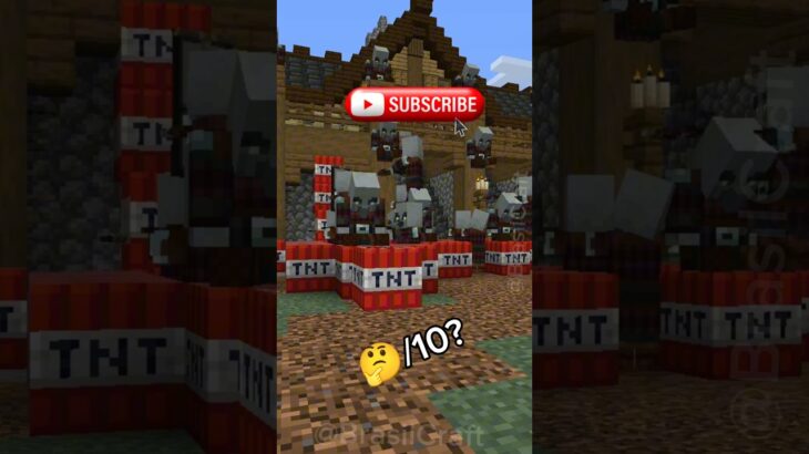 🔥 TNT VS Creeper Minecraft 🔥 #minecraft #minecraftpe #shorts #shortsfeed