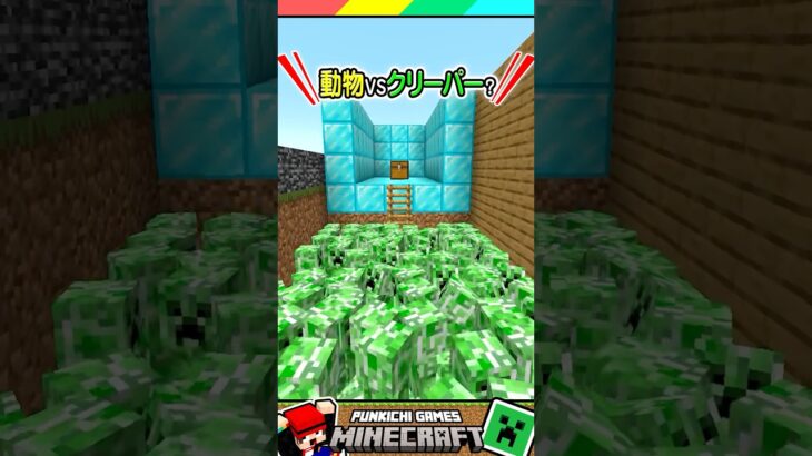 マイクラ動物VSクリーパー穴？ #マイクラ #マインクラフト #Minecraft #まいくら #クイズ #ゲーム #Shorts
