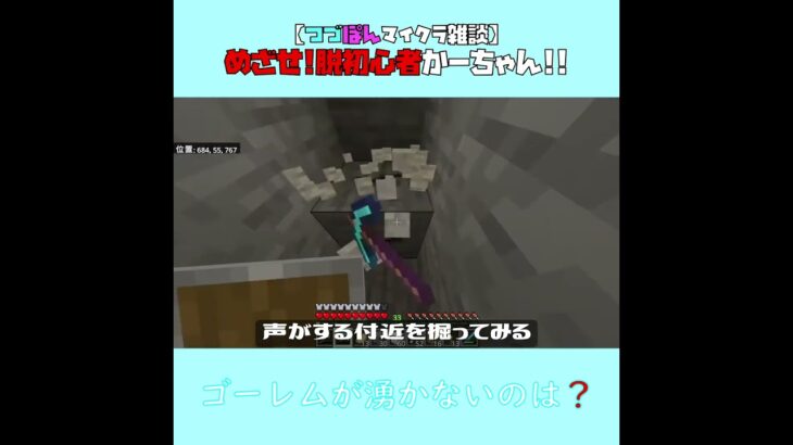 【マイクラ】ゴーレムが湧かないのは？　 fromつづぽんマイクラ雑談2025/05/29　#Minecraft　#Shorts