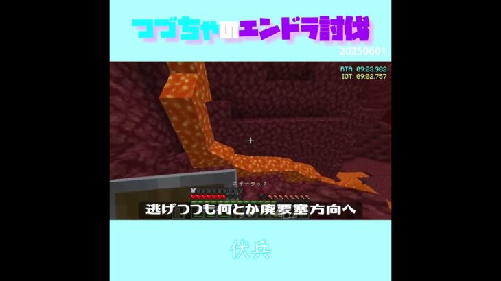 【マイクラ】伏兵　 fromつづちゃのエンドラ討伐！2025/06/01　#Minecraft　#Shorts　#rta