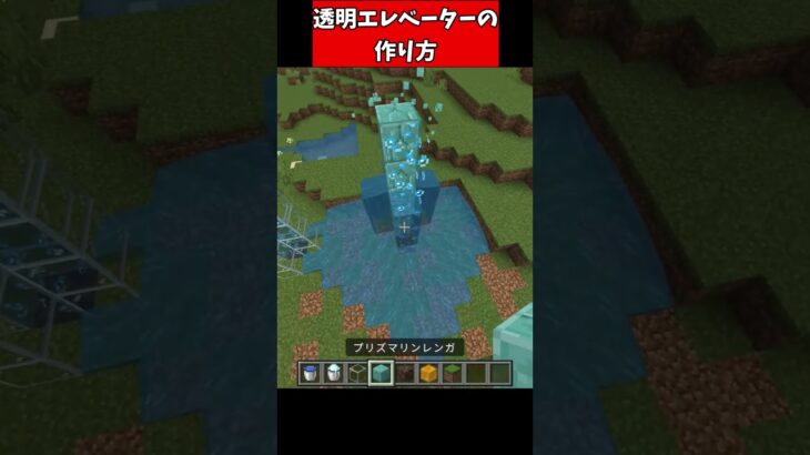 【裏技】マイクラで透明エレベーターを作る方法 #minecraft #マイクラ #short