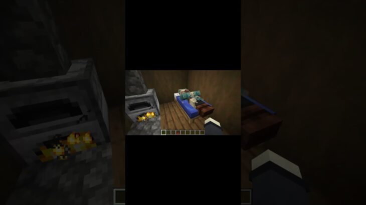【マイクラ】寝ている村人が寒そうだったからつい… #マイクラ #マインクラフト #minecraft #shorts