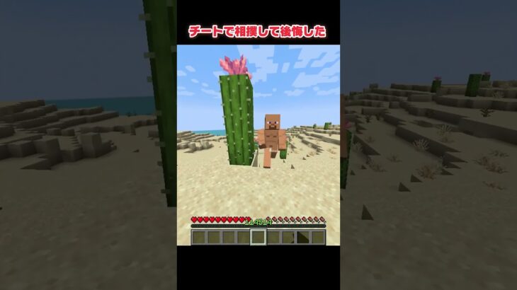 チートで相撲したら後悔した#マイクラ #minecraft #shorts