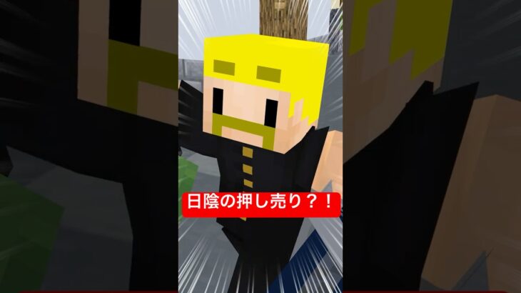 日陰の押し売り！？ #shorts #マイクラ