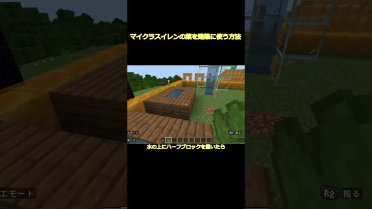 マイクラ　スイレンの葉を建築に使う方法！#マイクラ#shorts  #マインクラフト