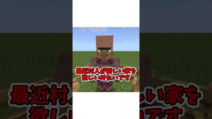 村人の新しい家【マインクラフト】#shorts