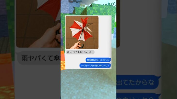 傘壊した奴の末路…　#マイクラ  #shorts  #スカッと