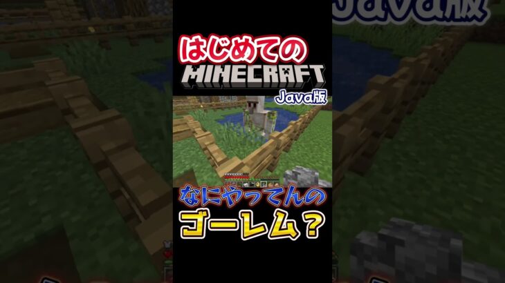 ゴーレムが家出しちゃったみたい　#小白もち #shorts  #小白もち ＃マインクラフト ＃Minecraft #マイクラ