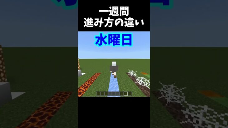 一週間の進み方の違い #shorts #minecraft #マインクラフト #マイクラ