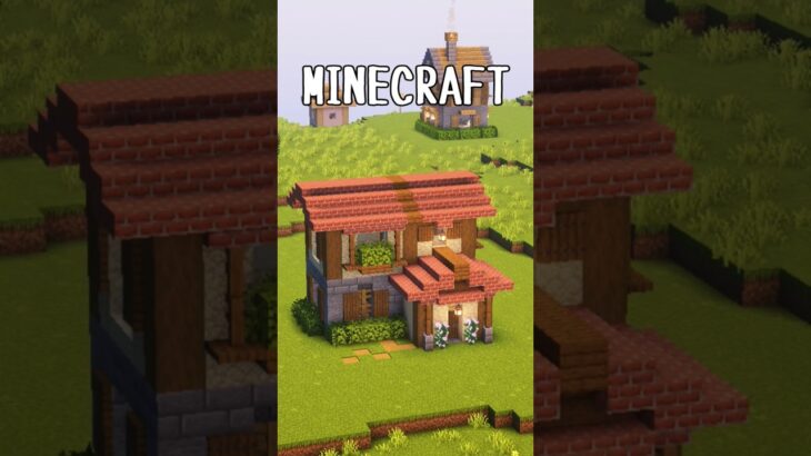 【マイクラ建築】ヨーロッパ風の家を建築してみた #shorts #minecraft #マイクラ #マイクラ建築