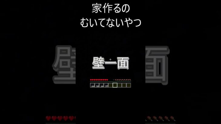 家作るのむいてないやつ　マイクラ　＃shorts #マイクラ #マインクラフト #マイクラ建築     #minecraft #建築  #下手