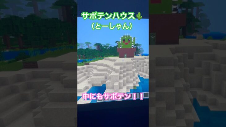 我が家のサボテン🌵とーしゃんの家を作りました！#shorts #minecraft #マインクラフト #マイクラ #サボテン