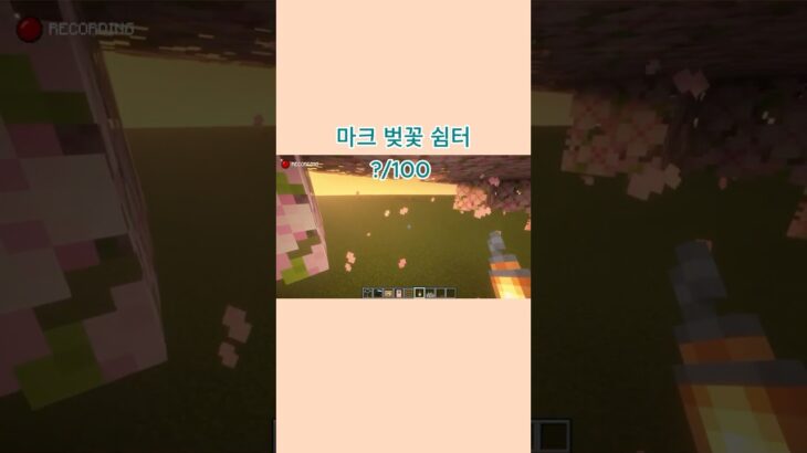 마인크래프트 벚꽃 쉼터 #shorts  #minecraft