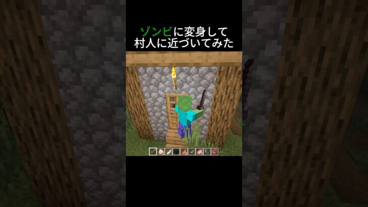 おどかしてやった！　#shorts #マイクラ #マインクラフト #minecraft