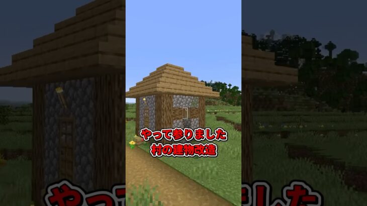 【マイクラ】村の建物の丸石を原木に置換！ #shorts #マイクラ #minecraft #minecraftshorts #マインクラフト #ゆっくり実況 #ゆっくり茶番 #ゆっくり解説