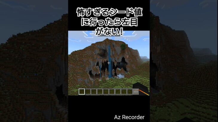 怖すぎるシード値に行ったら左目なかった #マイクラ