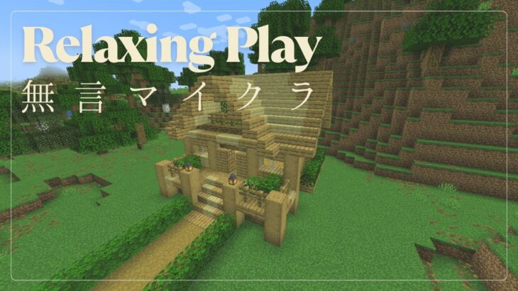 【作業用】素材を集めて木の家を作るマインクラフト【スローライフ】