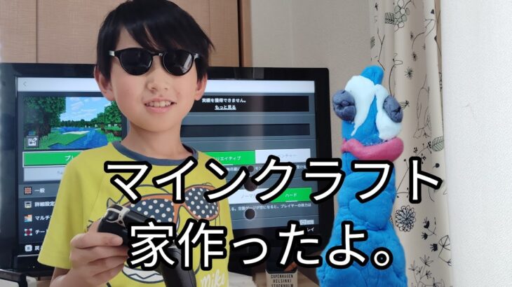 マインクラフトで、家作ったよ。