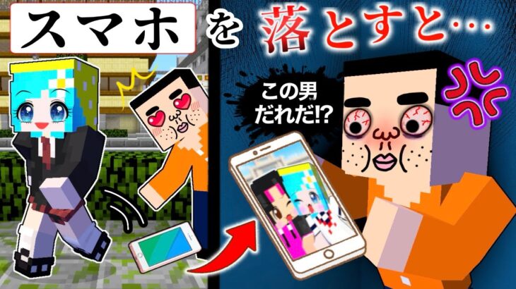 【キモ男ストーカーに気をつけろ！】スマホを落とすとプライベート写真全バレ(#ぴこみんず)マイクラ
