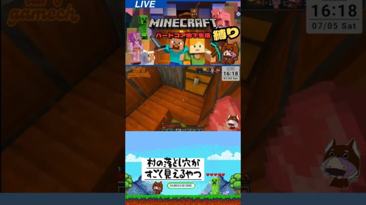 マイクラの村の家にやばい罠があったようにみえるハードコア生活1日目#shorts  #マイクラ #マイクラ実況 #アルフのゲームch