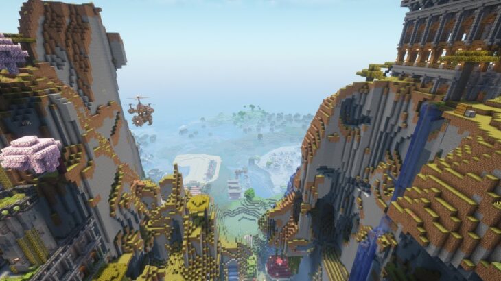 直径約90マスの吊り橋を作る男【マイクラ建築雑談】【マイクラ建築】【Minecraft】
