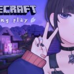 【睡眠導入・作業用BGM】癒しのマイクラ🌙眠れない夜に、桜の村を建築しっとり雑談🌸 【 Minecraft / #vtuber / #ちむクラ 】