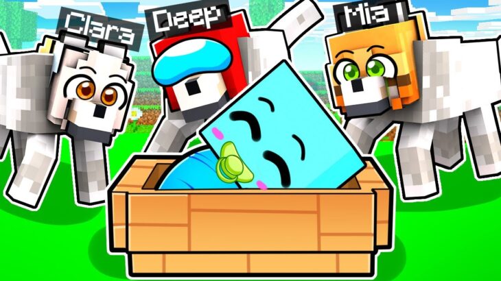 Bebe Awita es ADOPTADO por Lobos en Minecraft!