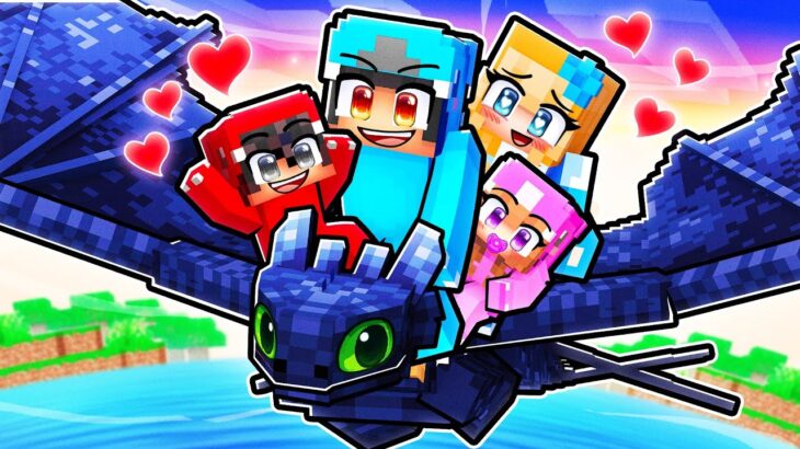 Having a DRAGON TRAINER FAMILY in Minecraft!