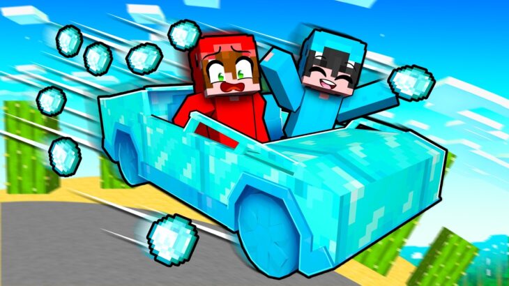 Hice un Viaje Largo con COCHES de MINERALES en Minecraft!