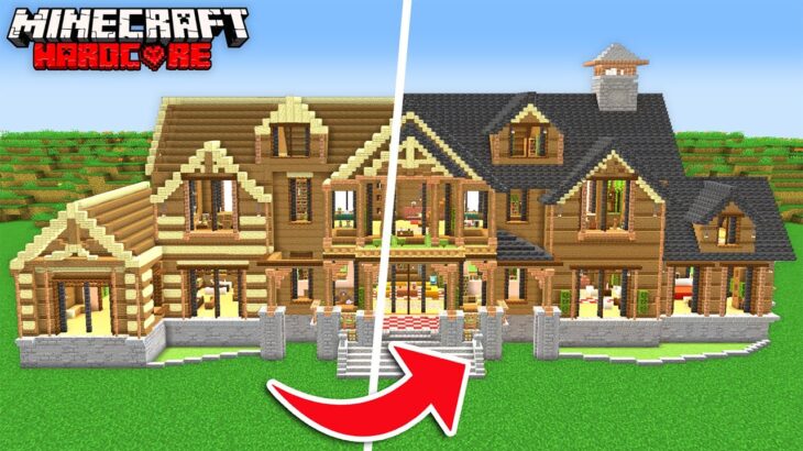 I Built the Biggest Mansion in Minecraft Hardcore!
