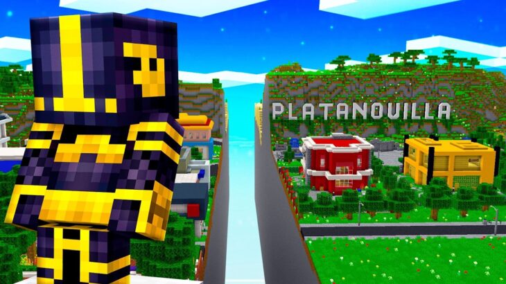 LA CIUDAD DE PLATANOVILLA ES CORTADA POR LA MITAD EN MINECRAFT 😱