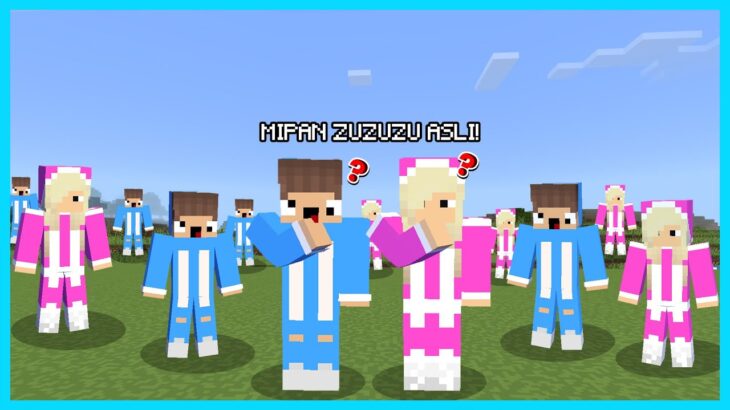 MIPAN & ZUZUZU TIBA TIBA JADI BANYAK DI MINECRAFT SURVIVAL! SEREM BANGET