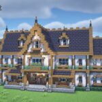 【マイクラ建築】ペールオークとトウヒの家の作り方(洋風建築)【マインクラフト】【Minecraft】
