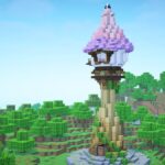 【マインクラフト】かわいい塔の作り方🌿（おしゃれファンタジー建築）[Minecraft Tutorial] Cute tower / How To Build【マイクラJAVA】