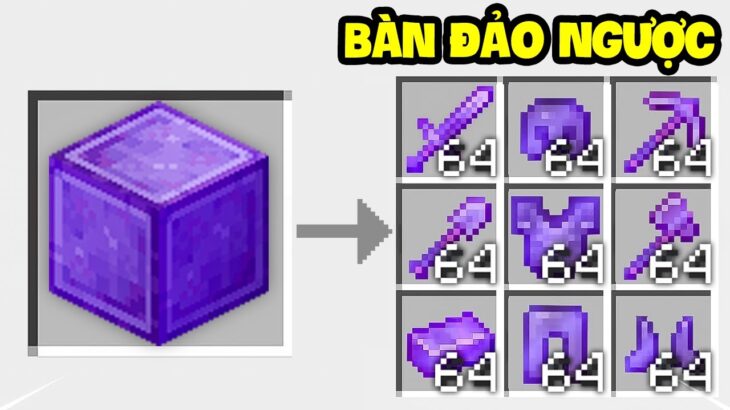 Minecraft nhưng Chế Tạo Bị ĐẢO NGƯỢC
