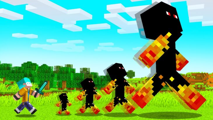 PEQUENO e GIGANTE Fugitivo vs CAÇADOR no MINECRAFT