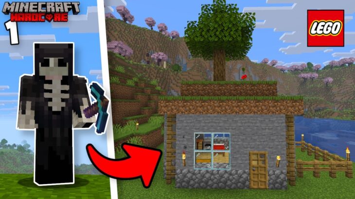 🔴Playing Minecraft And Building LEGO Minecraft Sets In-Game! (21115 The First Night) [LMIM #0001]