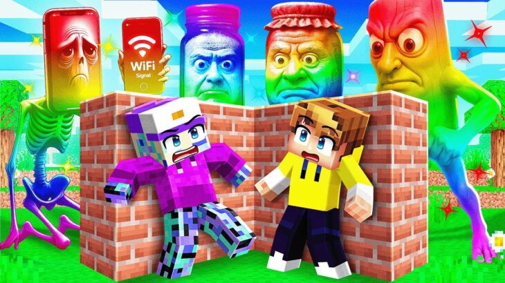 RAINBOW ITALIAN BRAINROT Build to SURVIVE in Minecraft…