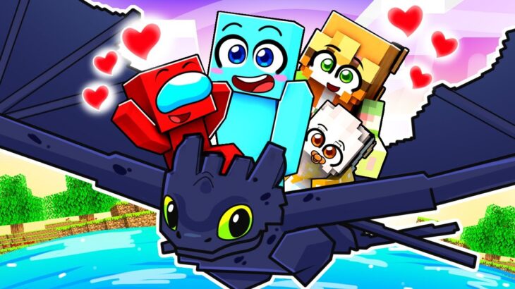 Tenemos Una FAMILIA de Como ENTRENAR a Tu DRAGÓN en Minecraft!