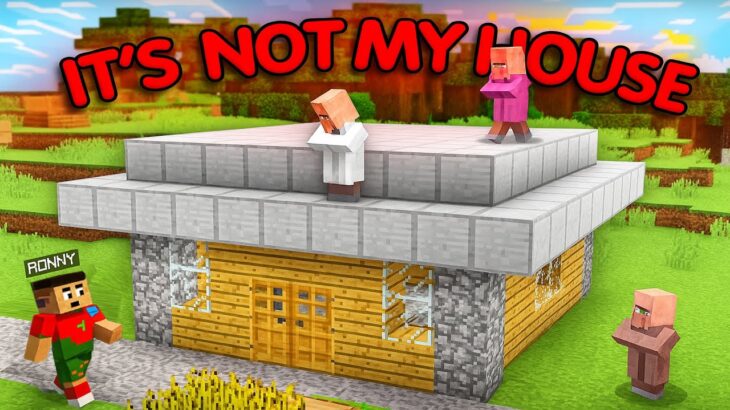 🤯VILLAGERS REPLACED MY HOUSE IN A MINECRAFT VILLAGE!